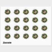 Prettig Howlidays Foto Afbeelding Ronde Sticker (Vel)