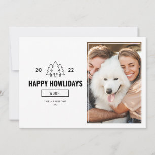 Prettig Howlidays Honden Familie Foto 2022 Feestdagenkaart