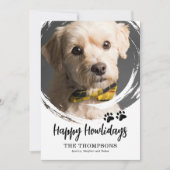 Prettig Howlidays Honden Foto Kerstmis Feestdagenkaart (Voorkant)