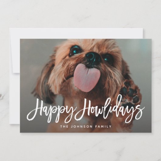 Prettig Howlidays huisdier foto Kerstmis Feestdagenkaart (Voorkant)