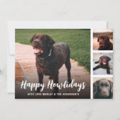 Prettig Howlidays Huisdier Fotocollage Feestdagenkaart (Voorkant)