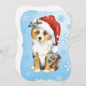 Prettig Howlidays Mini American Shepherd Feestdagenkaart (Voorkant / Achterkant)