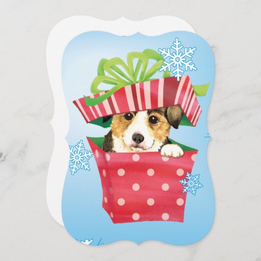 Prettig Howlidays Pembroke Welsh Corgi Feestdagenkaart (Voorkant / Achterkant)