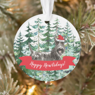 Prettig Howlidays Schotse Terrier Hond Kerstmis Ornament