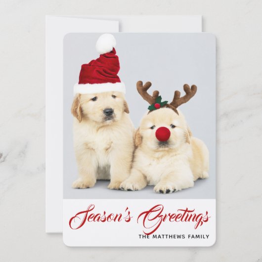 Prettig Howlidays Seizoensgroeten Foto Kerstmis Feestdagenkaart (Voorkant)