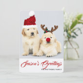 Prettig Howlidays Seizoensgroeten Foto Kerstmis Feestdagenkaart (Staand voorkant)