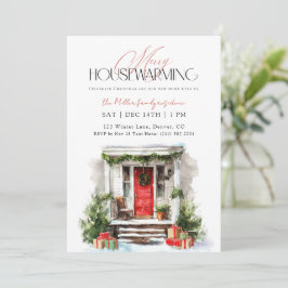 Prettig Huis Verwarmend Kerstfeest Huis Verwarming Kaart