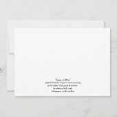 "prettig huwelijk" op de strand lege kaart (Achterkant)