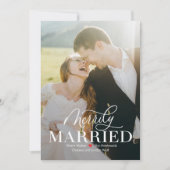 Prettig Huwelijk Pasgetrouwd Eerste Kerstkaart (Voorkant)