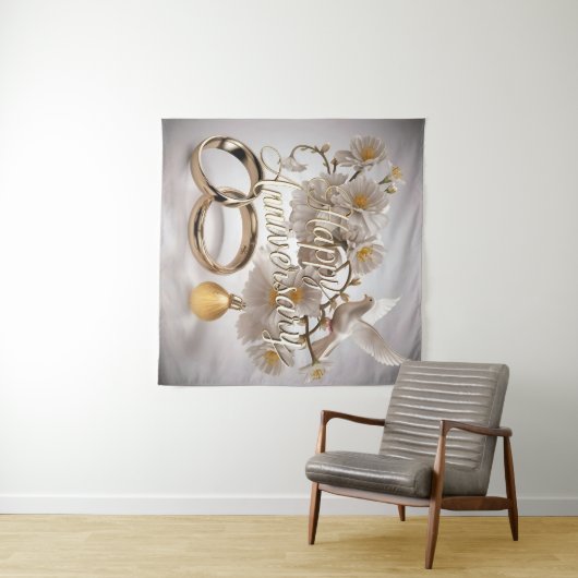 Prettig Huwelijksjubileum  Wandkleed (In Situ (horizontaal))