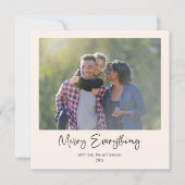 Prettig Iedere Cute Fun Kerstbomen Foto  Feestdagenkaart (Voorkant)