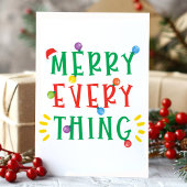 Prettig Iedere Ding Fijne Kerstmis Feestdagen Kaart