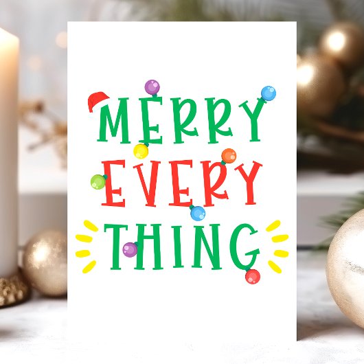 Prettig Iedere Ding Fijne Kerstmis Feestdagen Kaart