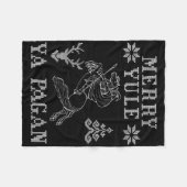 Prettig Joelfeest Jee Pagan Odin Op Sleipnir Vikin Fleece Deken (Voorkant (Horizontaal))