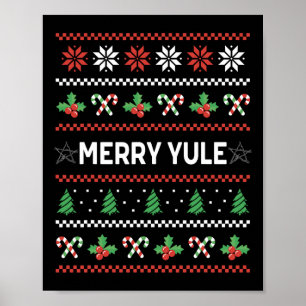 Prettig Joul Feestelijke Kerstmis Winter Wicca Joe Poster