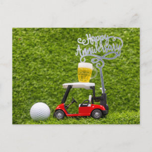 Prettig jubileum aan golfer briefkaart