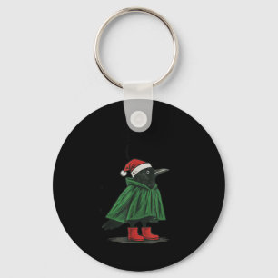 Prettig K-kwa-k Grappig Kerstmis Zwarte Kraai Pret Sleutelhanger
