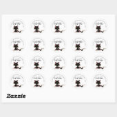 Prettig Katfeest | Kerst Retouradreslabels Ronde Sticker (Vel)