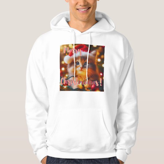Prettig Katkerstfeest! Kat Hoodie (Voorkant)