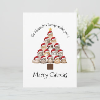 Prettig Katkerstfeest Persoonlijke Familie Kerstva Feestdagenkaart