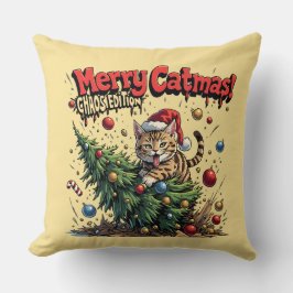 Prettig KatKerstmis – Chaos Editie Kussen