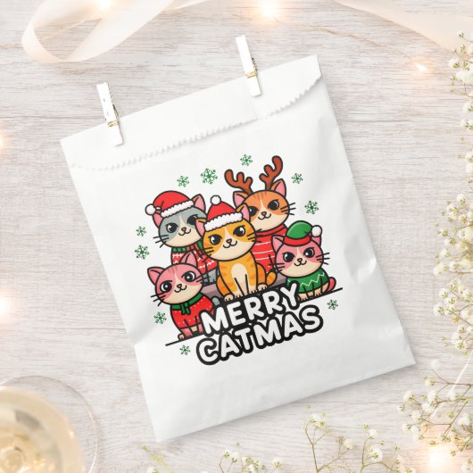 Prettig KatKerstmis Grappig Kerstmis Bedankzakje (Geknipt)