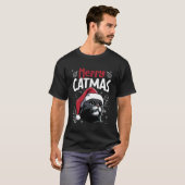 Prettig Katmas Grappige Kerstkat T-shirt (Voorkant volledig)
