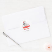 Prettig Katmas Kattige Katten Kerst Persoonlijk  Ronde Sticker (Envelop)