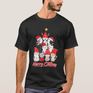 Prettig Katmas Kerst Lelijke Kerst Kat Liefhebber T-shirt