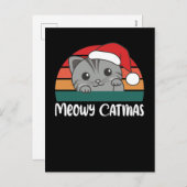 Prettig Katmas Leuk kat Kerst grapje Feestdagenkaart (Voorkant / Achterkant)