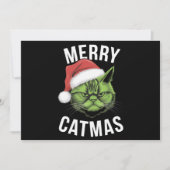 Prettig Kattenkerstmis Grappige Kattenliefhebbers  Feestdagenkaart (Voorkant)