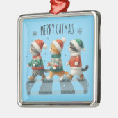 Prettig Kattmas Metalen Ornament (Links)