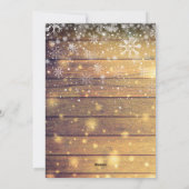 Prettig Kerst 4 Foto Collage Rustieke Hout Feestdagenkaart (Achterkant)