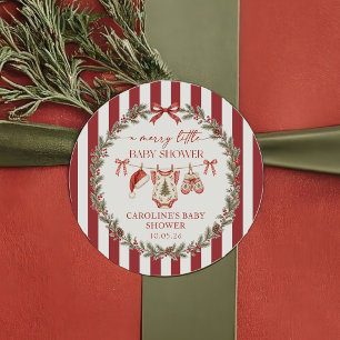 Prettig Kerst Baby Shower Sticker