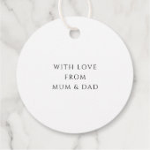 Prettig Kerst Bal Wit Zwart Bedankjes Labels (Achterkant)