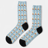 Prettig kerst bijenhouder patroon sokken (Links)