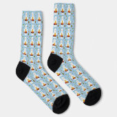 Prettig kerst bijenhouder patroon sokken (Rechts)
