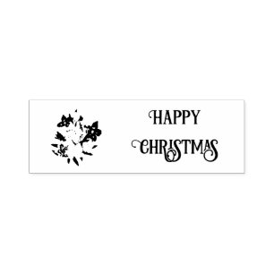 Prettig Kerst Bloem Stempel