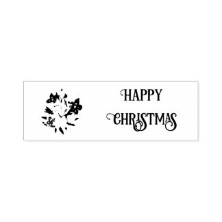 Prettig Kerst Bloem Stempel