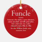 Prettig Kerst Cool Oom Oom Definitie Keramisch Ornament (Achterkant)