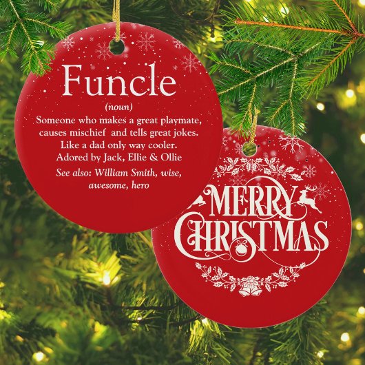 Prettig Kerst Cool Oom Oom Definitie Keramisch Ornament