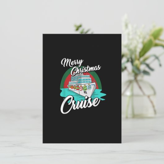 Prettig kerst cruise pyjama Cool X-Mas vakantie  Kaart (Staand voorkant)