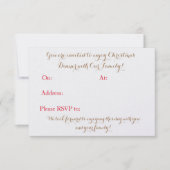 Prettig kerst-diner kaart (Voorkant)