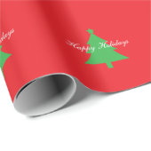 Prettig Kerst- en Nieuwjaar felrood Cadeaupapier (Rol Hoek)
