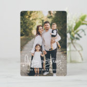 Prettig Kerst Familie Kerstkaart (Staand voorkant)