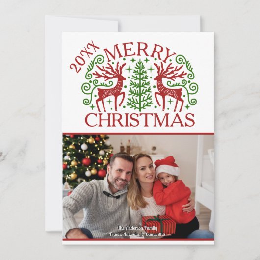 Prettig Kerst Foto Feestdagenkaart (Voorkant)