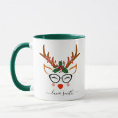Prettig Kerst Geschenk Mooie Rendiergezichten Groe Mok (Links)
