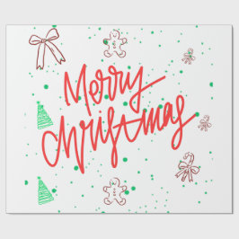 Prettig Kerst Gingerbread Design. Cadeaupapier