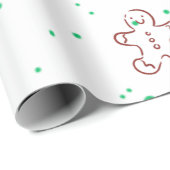 Prettig Kerst Gingerbread Design. Cadeaupapier (Rol Hoek)