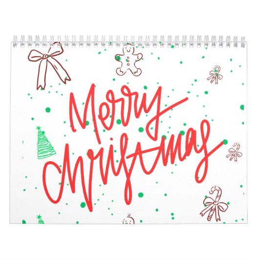 Prettig Kerst Gingerbread Design. Kalender (Hoes)